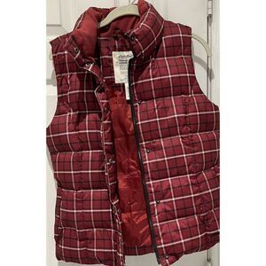 Eddie Bower Quilted Down Vest Full Zip and Snaps Size S